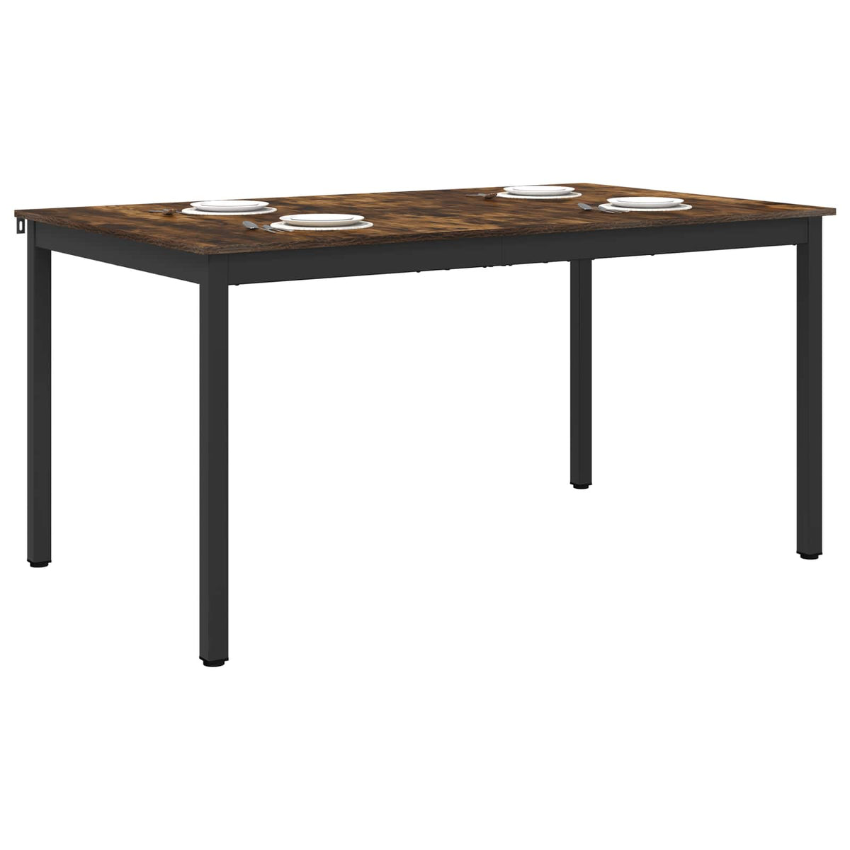 Étkezőasztalok 150 x 90 x 75 cm Szerelt Fa Füstös Tölgy 3