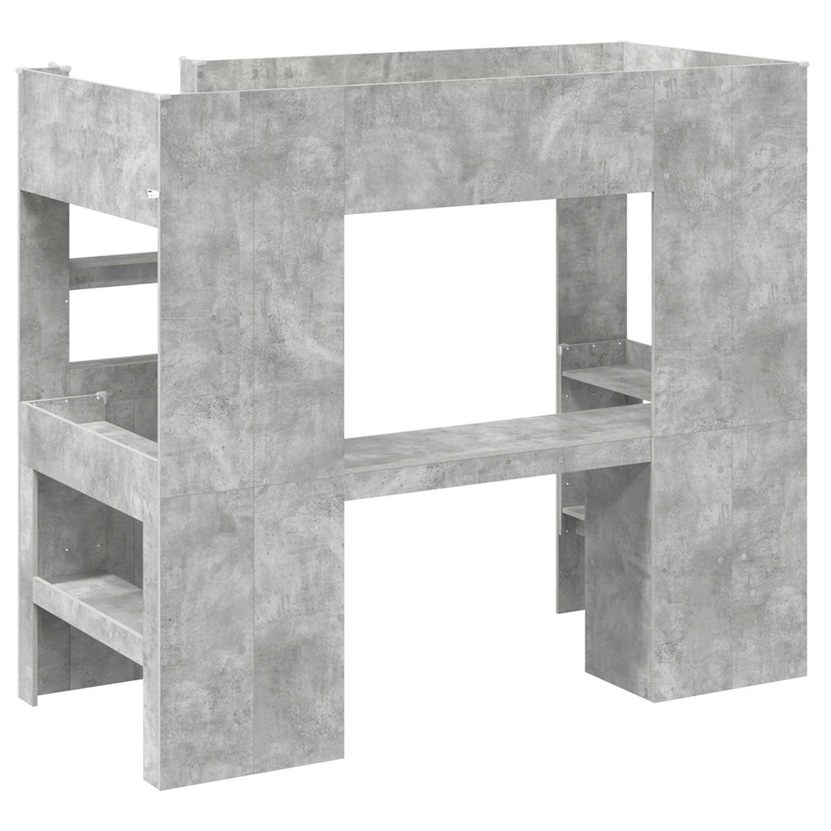 Emeletes ágykeret íróasztallal Beton Szürke 80 x 200 cm 7
