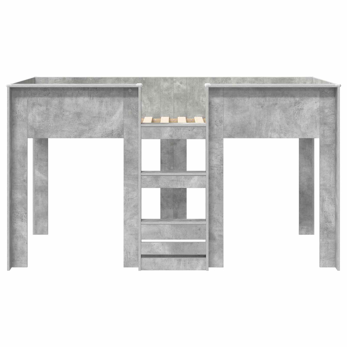 Szükidő ágy Beton Szürke 90 x 200 cm Szerelt fa 5