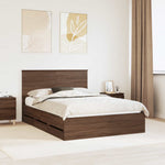 Ágykeret fiókkal tárolóval Barna Tölgy 140 x 200 cm Mérnöki Fa