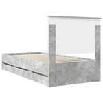 Ágykeret fiókkal tárolóval Beton Szürke 90 x 200 cm Mérnöki Fa 10