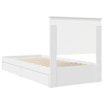 Tárolós Ágy fiókkal fejtámlával Fehér 90 x 190 cm Szerelt Fa 10