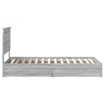 Tárolós Ágy fiókkal Szürke Sonoma 75 x 190 cm Szerelt Fa 9