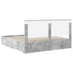 Ágykeret fiókkal tárolóval Beton Szürke 200 x 200 cm Szerelt Fa 10