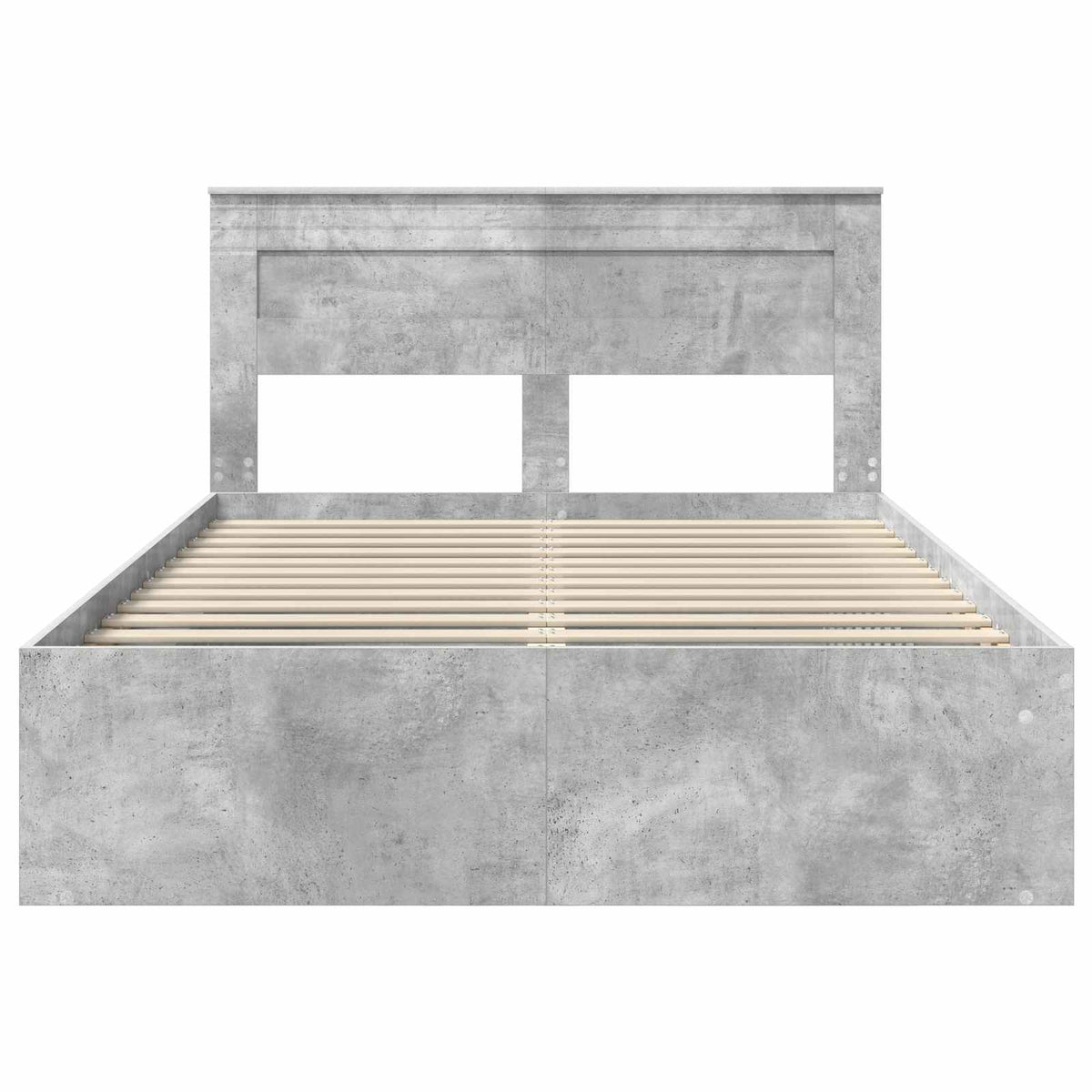 Ágykeret fejtámlával tárolóval Beton 140 x 200 cm Tömör fenyőfa 7