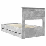 Ágykeret fiókkal tárolóval Beton Szürke 90 x 190 cm Mérnöki Fa 10