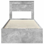 Ágykeret fiókkal tárolóval Beton Szürke 90 x 190 cm Mérnöki Fa 8