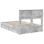 Tárolós Ágy fiókkal Beton Szürke 120 x 190 cm Szerelt Fa 10