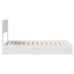 Tárolós Ágy fiókkal fejtámlával Fehér 90 x 190 cm Szerelt Fa 9