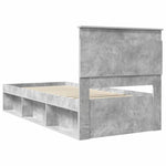 Ágykeret fiókkal Beton Szürke 100 x 200 cm Tömör fenyőfa 9
