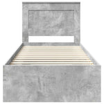 Ágykeret fiókkal Beton Szürke 100 x 200 cm Tömör fenyőfa 7