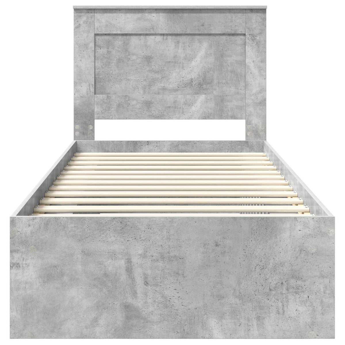 Ágykeret fiókkal Beton Szürke 100 x 200 cm Tömör fenyőfa 7