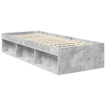 Ágykeret fiókkal Beton Szürke 75 x 190 cm Tömör fenyőfa 5