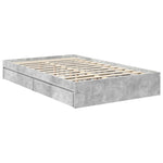 Tárolós Ágy fiókkal Beton Szürke 120 x 200 cm Szerelt Fa 6