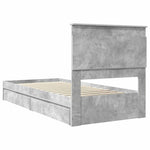 Tárolós Ágy fiókkal Beton Szürke 90 x 190 cm Szerelt Fa 10