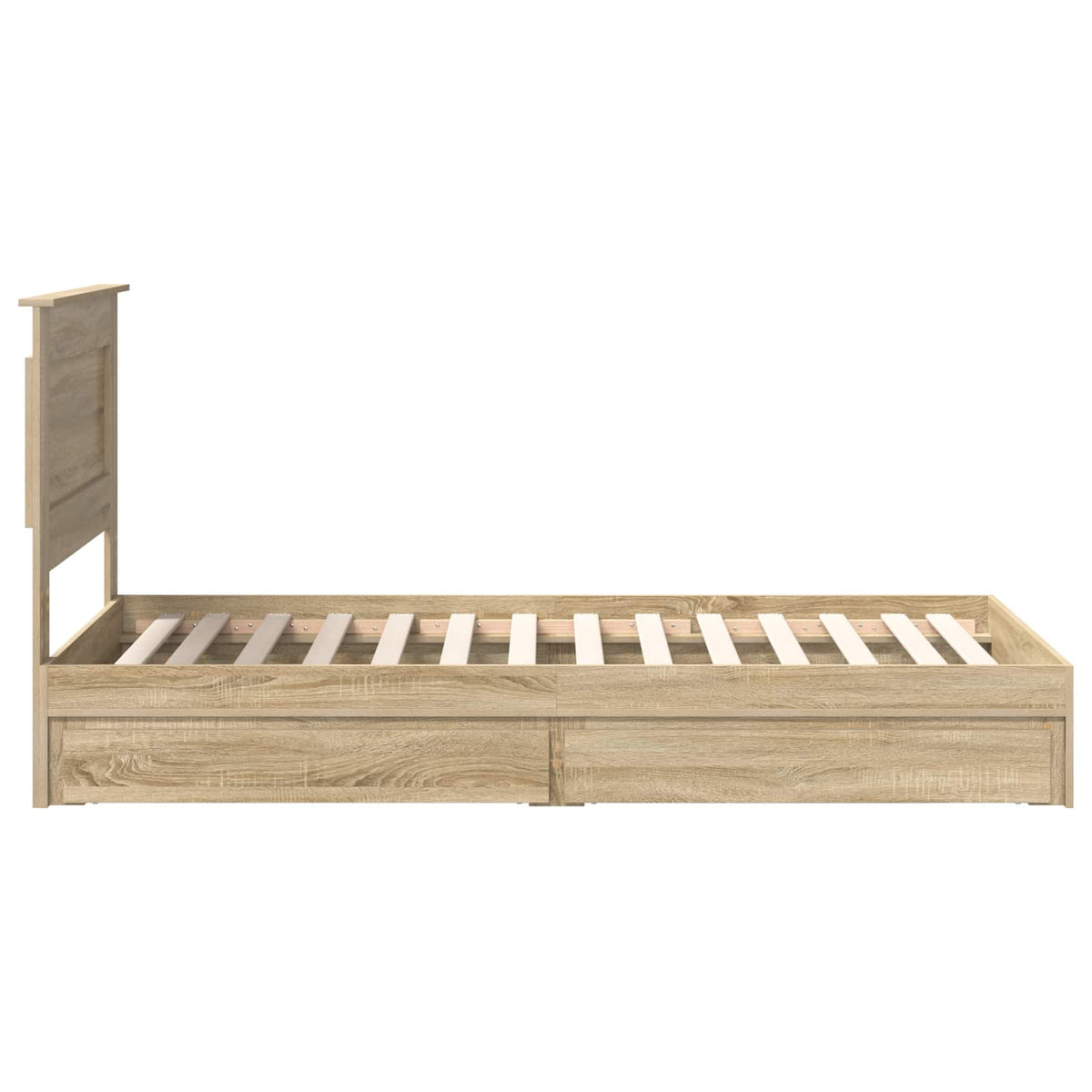 Tárolós Ágy fiókkal Sonoma tölgy 90 x 200 cm Szerelt Fa 9