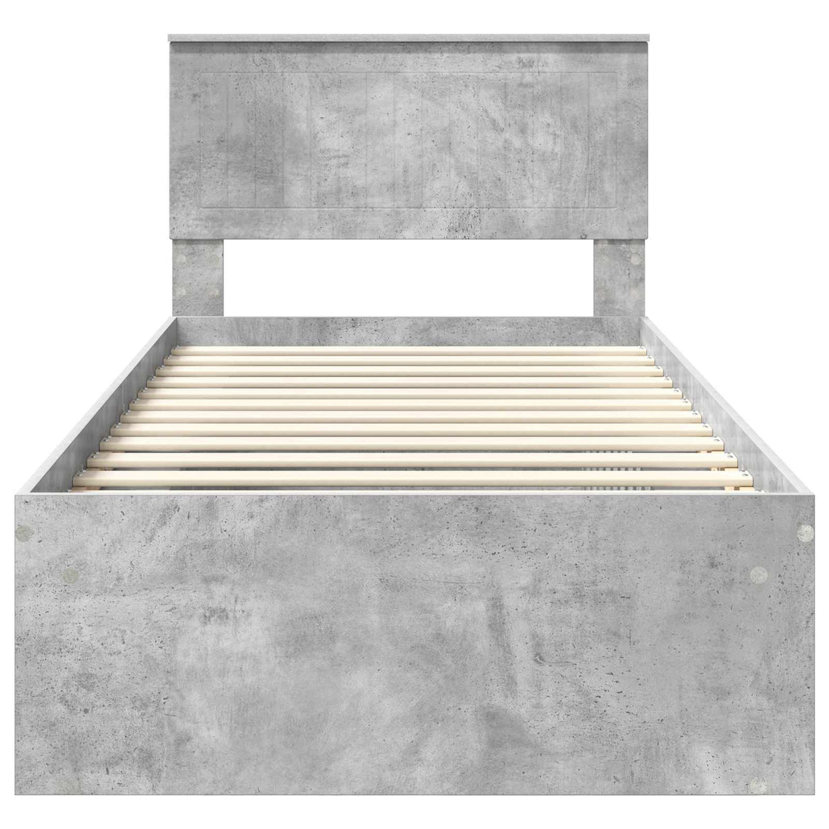 Ágykeret fejtámlával Beton Szürke 90 x 190 cm Tömör fenyőfa 7
