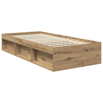 Ágykeret fejtámlával Művészi tölgy 90 x 190 cm Tömör fenyőfa 5