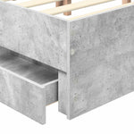 Ágykeret fiókkal tárolóval Beton Szürke 200 x 200 cm Mérnöki Fa 11