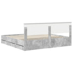 Ágykeret fiókkal tárolóval Beton Szürke 200 x 200 cm Mérnöki Fa 10