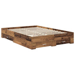 Ágykeret fiókkal fejtámlával Antik Fa 135 x 190 cm Szerelt Fa 6