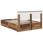 Ágykeret fiókkal fejtámlával Antik Fa 135 x 190 cm Szerelt Fa 10