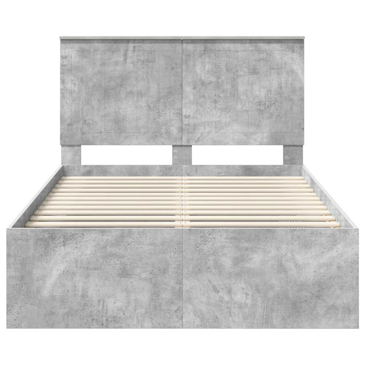 Ágykeret fejtámlával Beton 120 x 190 cm Tömör fenyőfa 7