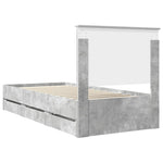 Ágykeret fiókkal tárolóval Beton Szürke 90 x 200 cm Mérnöki Fa 10