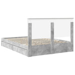 Tárolós Ágy fiókkal Beton Szürke 150 x 200 cm Szerelt Fa 10