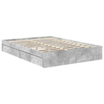 Tárolós Ágy fiókkal Beton Szürke 140 x 190 cm Szerelt Fa 6