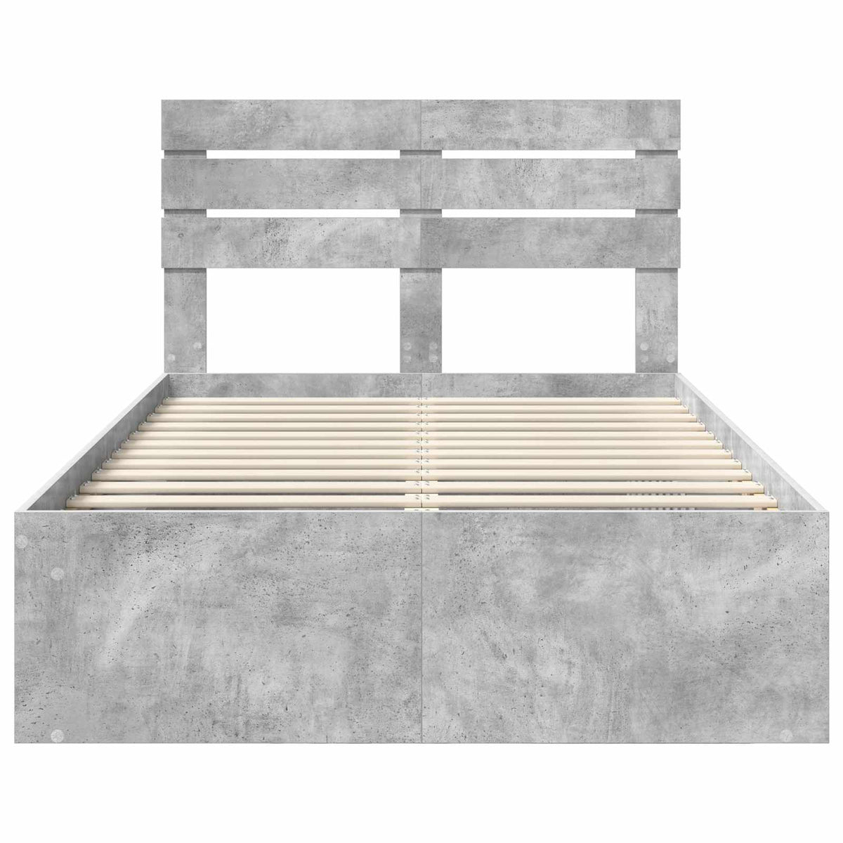 Ágykeret fejtámlával Beton 120 x 200 cm Tömör fenyőfa 7