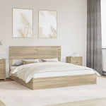 Tárolós Ágy fiókkal Sonoma tölgy 180 x 200 cm Szerelt Fa