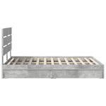 Tárolós Ágy fiókkal Beton Szürke 150 x 200 cm Szerelt Fa 9