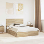 Tárolós Ágy fiókkal Sonoma tölgy 140 x 200 cm Szerelt Fa