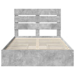 Tárolós Ágy fiókkal Beton Szürke 135 x 190 cm Szerelt Fa 8