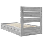 Tárolós Ágy fiókkal Szürke Sonoma 70 x 190 cm Szerelt Fa 10