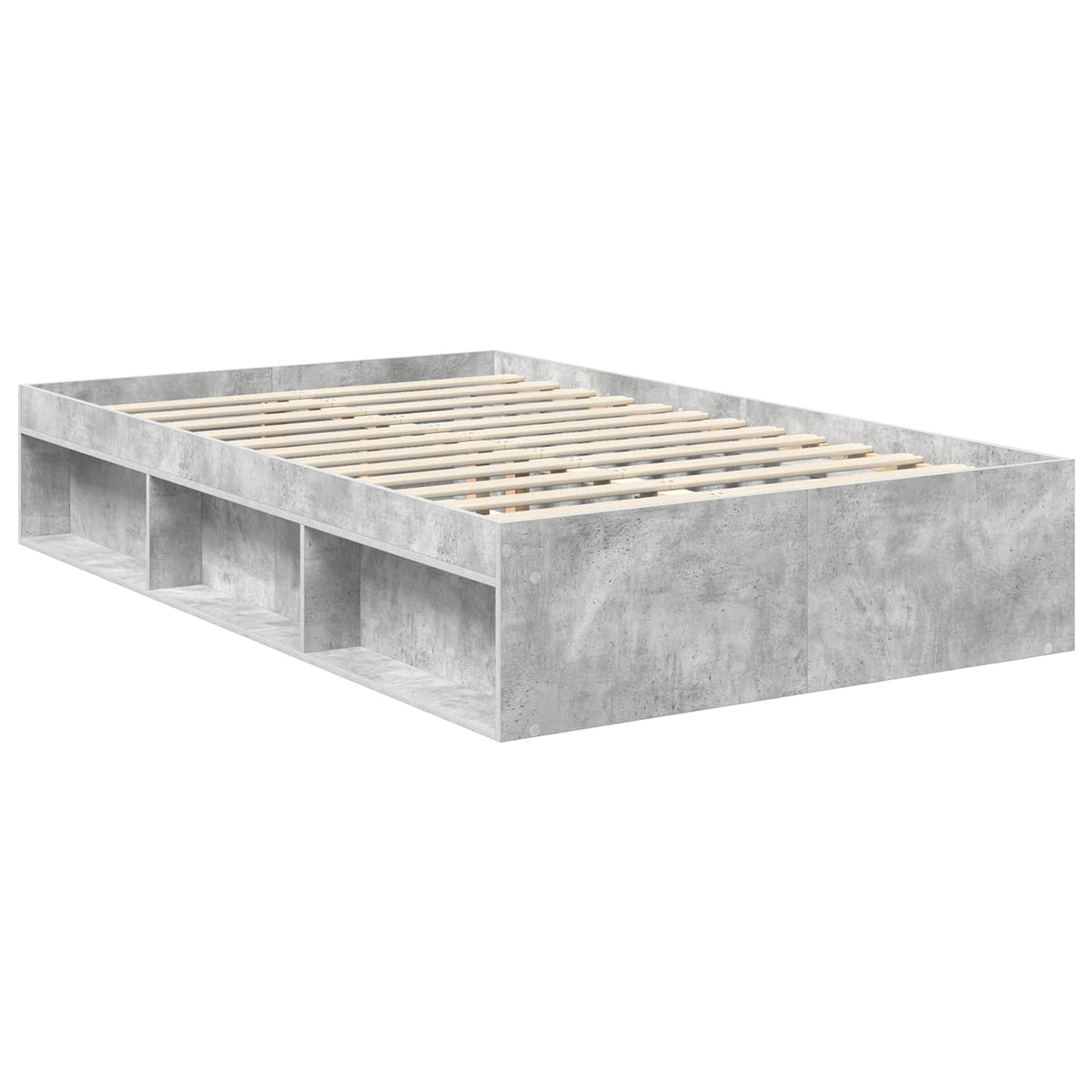 Ágykeret fejtámlával Beton 120 x 200 cm Tömör fenyőfa 5