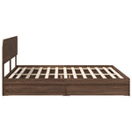 Tárolós Ágy fiókkal Barna Tölgy 200 x 200 cm Szerelt Fa 9