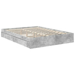 Tárolós Ágy fiókkal Beton Szürke 150 x 200 cm Szerelt Fa 6