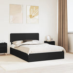 Tárolós Ágy fiókkal fejtámlával Fekete 140 x 190 cm Szerelt Fa
