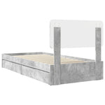 Tárolós Ágy fiókkal Beton Szürke 90 x 200 cm Szerelt Fa 10