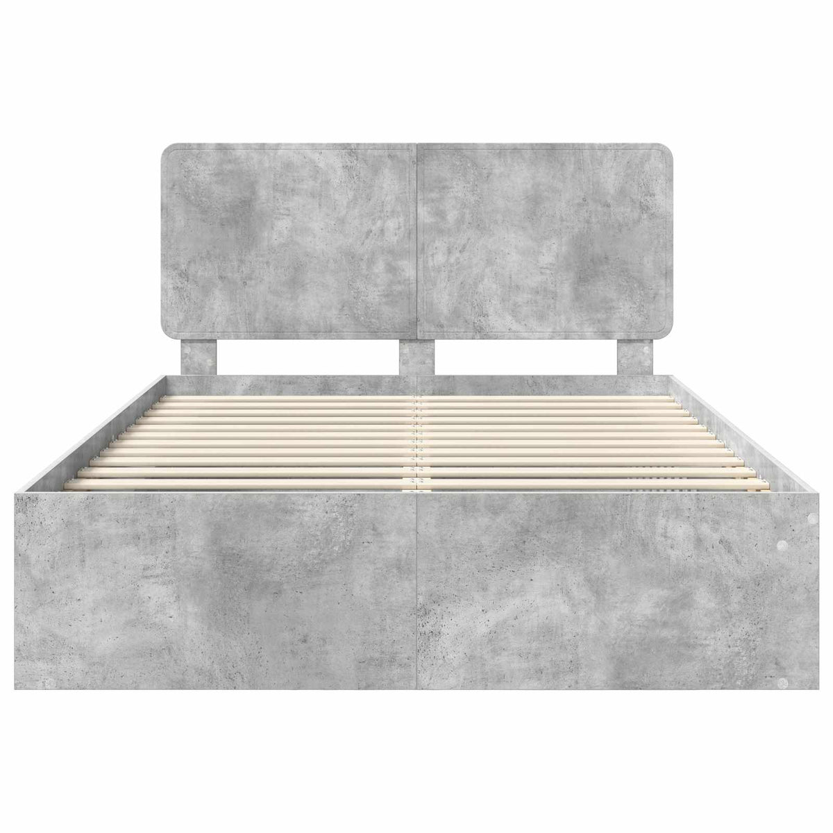 Ágykeret fejtámlával Beton 140 x 190 cm Tömör fenyőfa 7