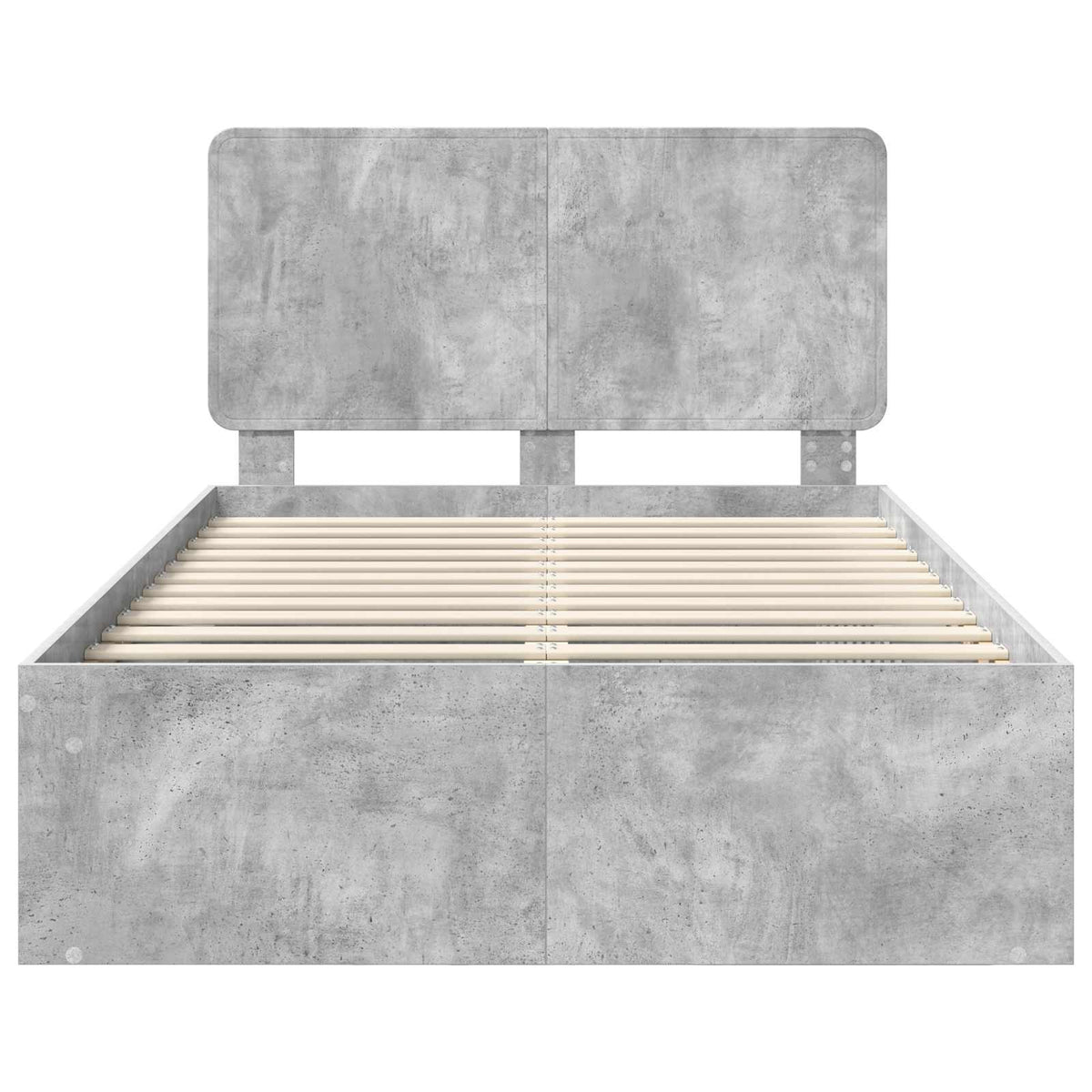 Ágykeret fejtámlával Beton 120 x 200 cm Tömör fenyőfa 7