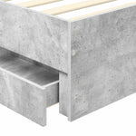Ágykeret fiókkal tárolóval Beton Szürke 90 x 190 cm Mérnöki Fa 11