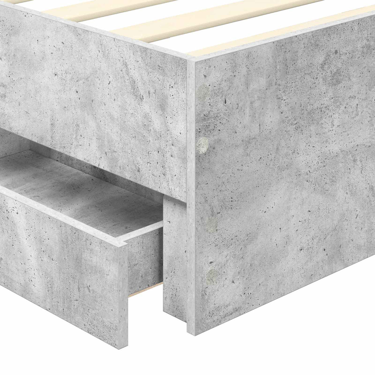 Ágykeret fiókkal tárolóval Beton Szürke 90 x 190 cm Mérnöki Fa 11