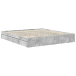 Tárolós Ágy fiókkal Beton Szürke 180 x 200 cm Szerelt Fa 6