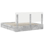 Tárolós Ágy fiókkal Beton Szürke 180 x 200 cm Szerelt Fa 10