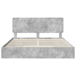 Tárolós Ágy fiókkal Beton Szürke 180 x 200 cm Szerelt Fa 8