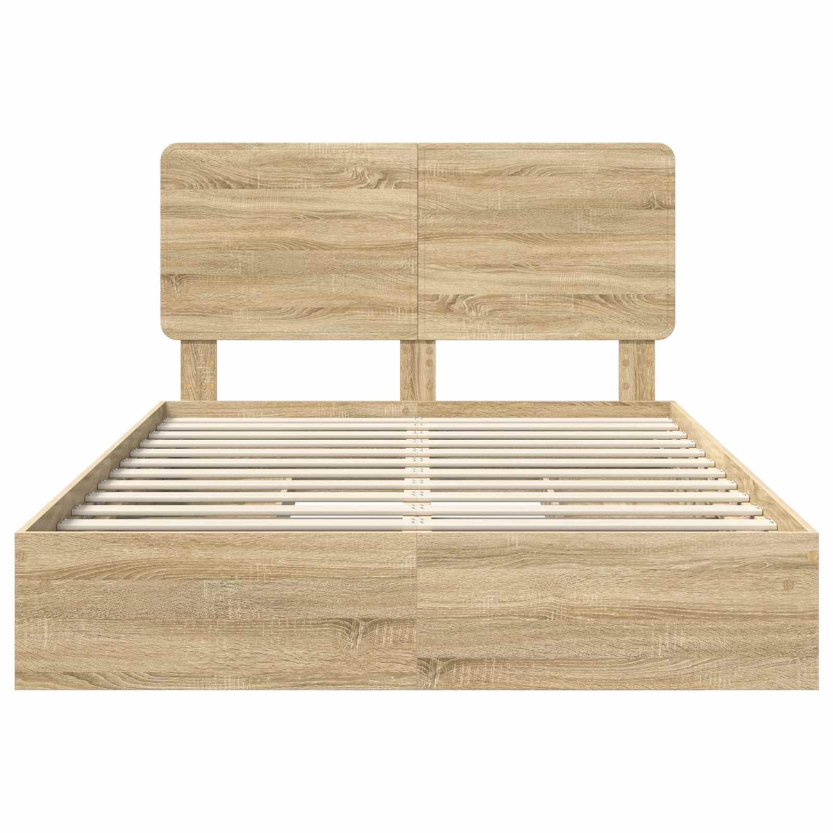 Tárolós Ágy fiókkal Sonoma tölgy 140 x 190 cm Szerelt Fa 8