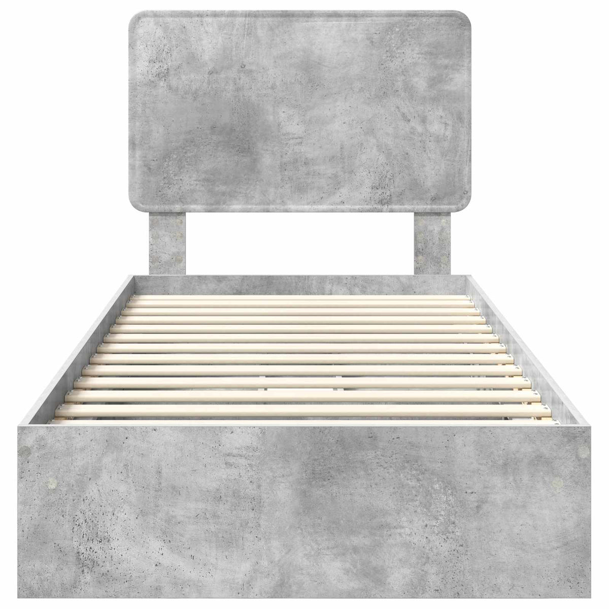 Tárolós Ágy fiókkal Beton Szürke 90 x 190 cm Szerelt Fa 8